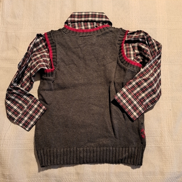 Great Guy boys size 3T sweater vest and plaid button up shirt, NWOT - Picture 4 of 7